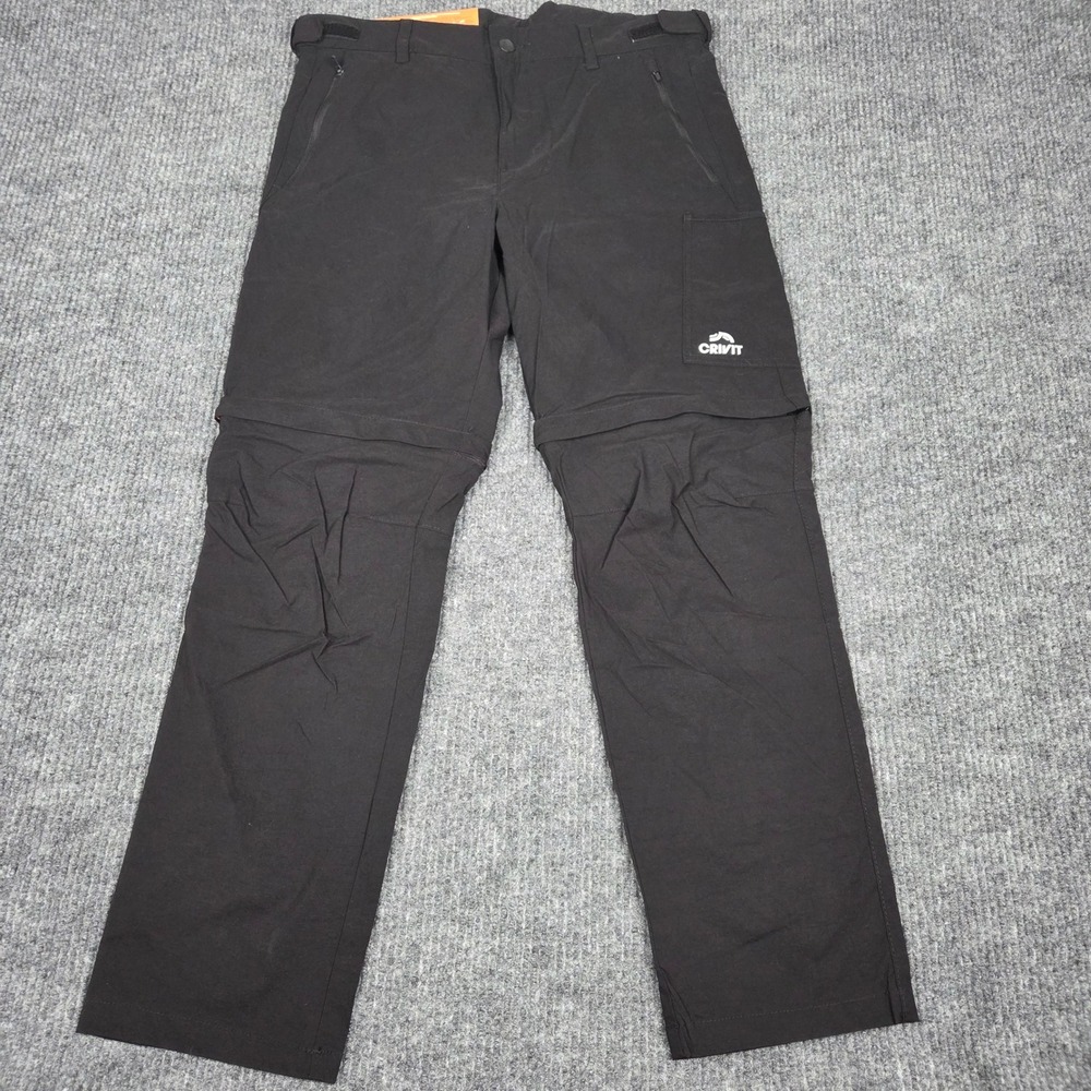 CRIVIT Men's Black Zip Off Hiking Pants Convertible Outdoor Size 40‎